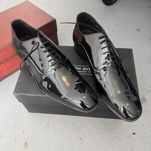 Saks Fifth Avenue Mens Patent Leather Tie, Oxfords Never Worn  See 10 Hp🔥🔥🔥🔥